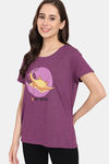 Rosaline Bloom Fest Knit Cotton Top (Pack of 2) -  Orange Purple — thumbnail 3